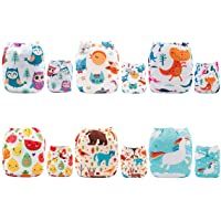Alva baby cada paquete tiene 6pcs pañal y 12 inserciones ajustado pañal de tela 6DM13-EU